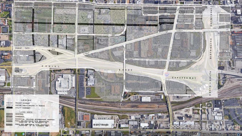 Mill Creek Valley Project Area Redevelopment Map Decoding the City